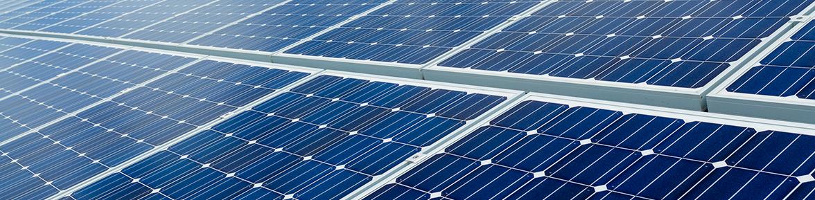 Solar panels on a roof