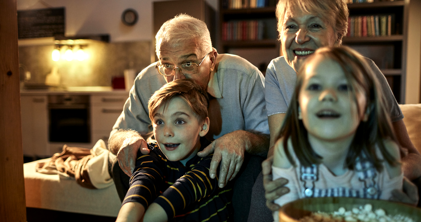 Family Watching TV