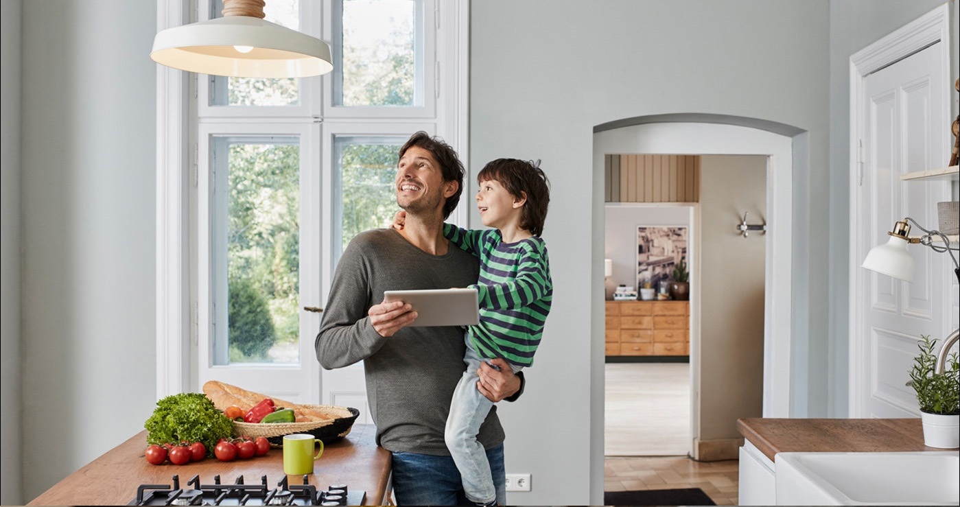 Family in living room