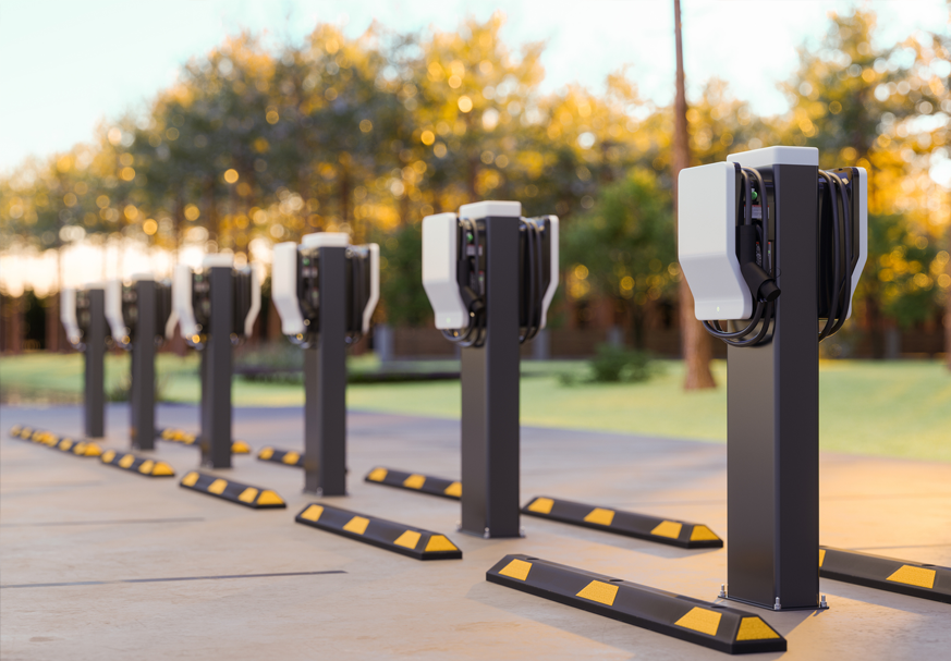 EV charging station on LI